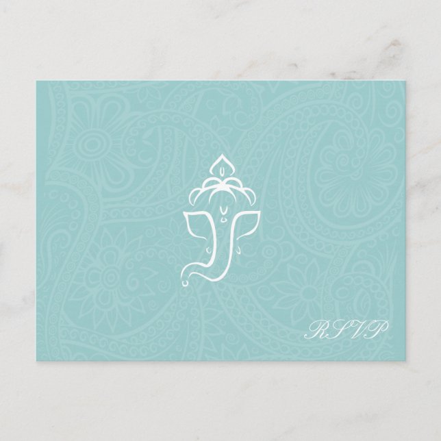 Cartes RSVP Blue Ganesha (Devant)