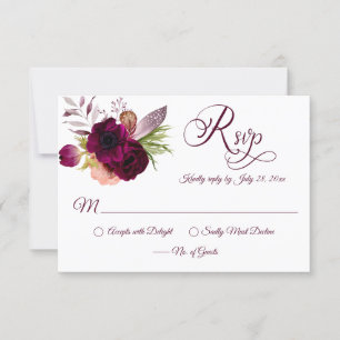 Cartes RSVP Bohemian Floral Romance