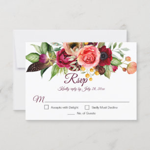 Cartes RSVP Bohemian Floral Romance