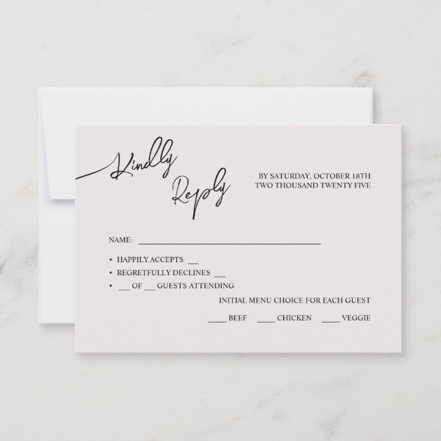 Cartes RSVP Boho-chic mariage, couleurs pastel. (Devant)