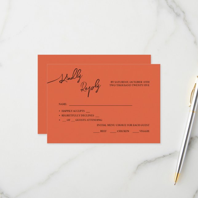 Cartes RSVP Boho-chic mariage, couleurs pastel. (Devant/Arrière en situation)