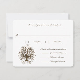 Cartes RSVP Brown Arborescence Sélections de menu
