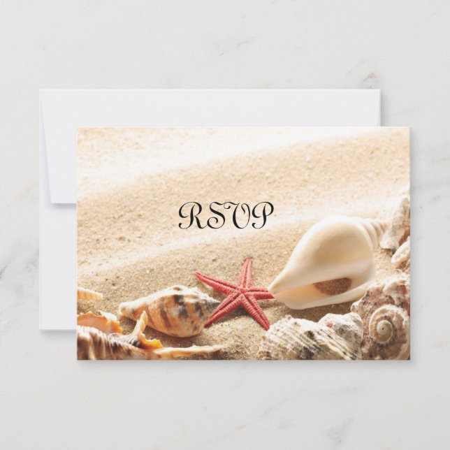 Cartes RSVP Coques et Starfish (Devant)