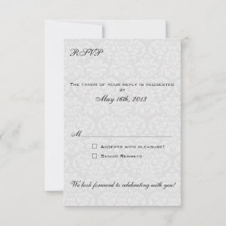 Cartes RSVP Damask coordonnent avec l'invitation d