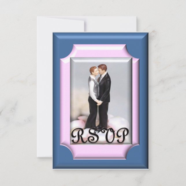 Cartes RSVP de cérémonie d'engagement/mariage (Devant)