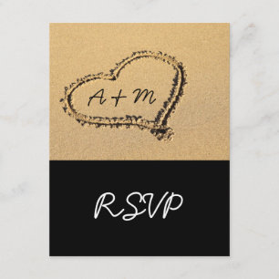 Cartes RSVP de destination de plage moderne