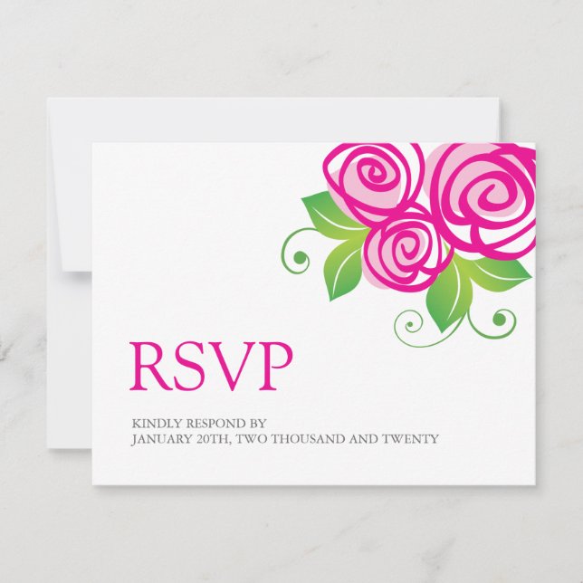 Cartes RSVP de mariage (Devant)