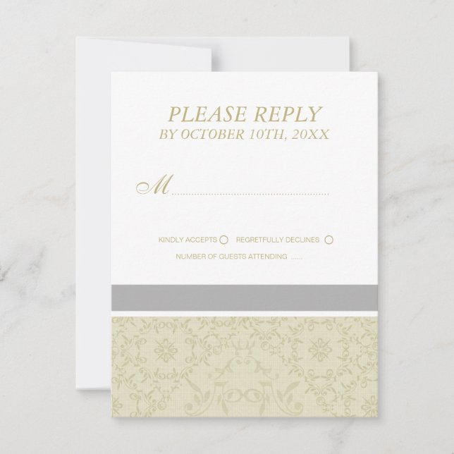 Cartes RSVP de mariage (Devant)