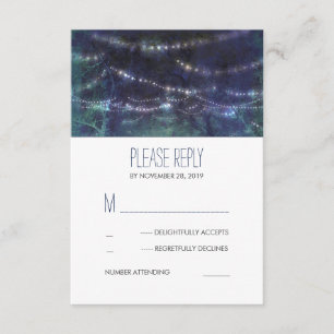 Cartes RSVP de mariage à cordes de forêt rustique