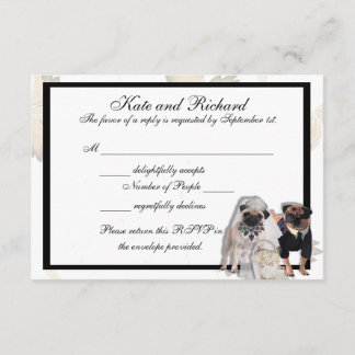 Cartes RSVP de mariage Carlin personnalisées