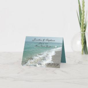 Cartes RSVP de mariage de destination plage