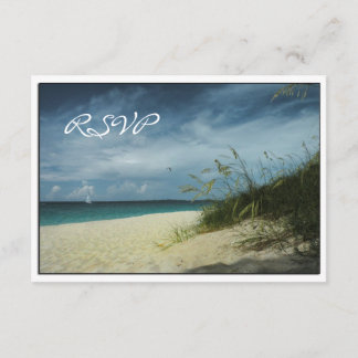 Cartes RSVP de mariage de plage