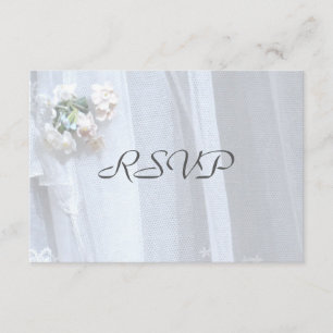 Cartes RSVP de mariage, dentelle Vintage