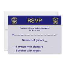 Cartes RSVP de mariage des policiers