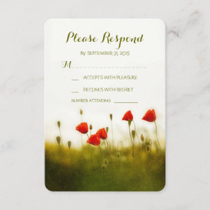 Cartes rsvp de mariage d'été