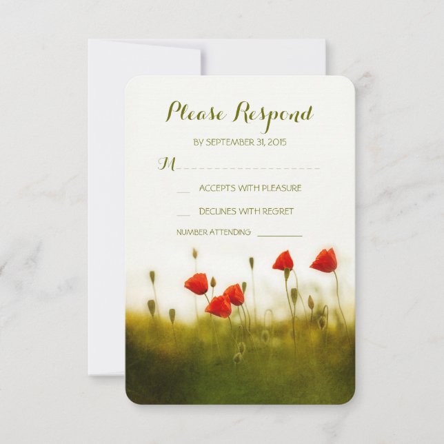 Cartes rsvp de mariage d'été (Devant)
