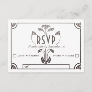 Cartes RSVP de mariage égyptien Nouveau argent et