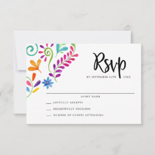 Cartes RSVP de mariage fêtes mexicaines
