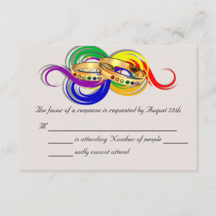 Cartes RSVP De Mariage Gay Personnalisées, Non Off