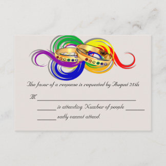 Cartes RSVP De Mariage Gay Personnalisées, Non Off
