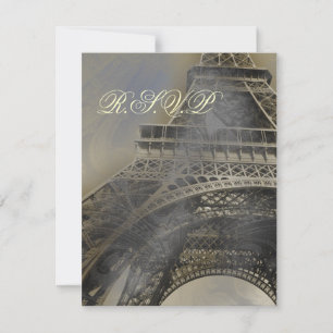 Cartes rsvp de mariage parisiennes