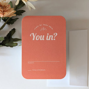 Cartes RSVP de Mariage Peachy