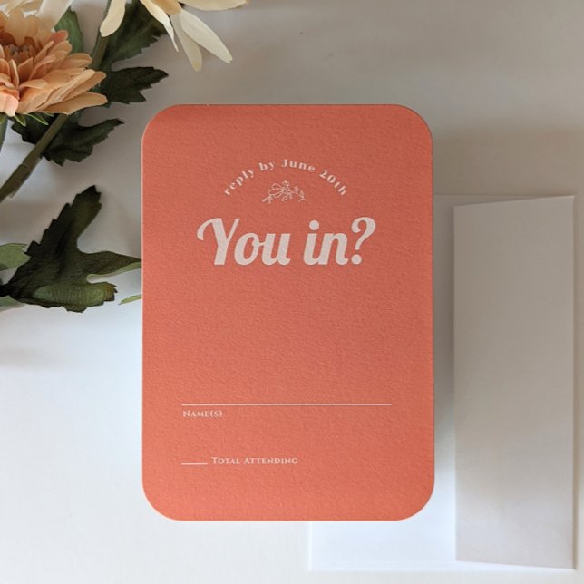 Cartes RSVP de Mariage Peachy (Créateur téléchargé)