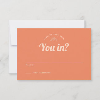 Cartes RSVP de Mariage Peachy