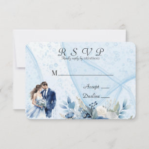 Cartes RSVP de mariage pour mariée et mariée avec