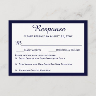 Cartes RSVP de mariage pour voiliers bleus de la m