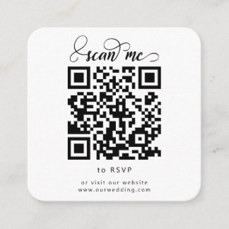 Cartes RSVP de mariage QR Code RSVP RSVP