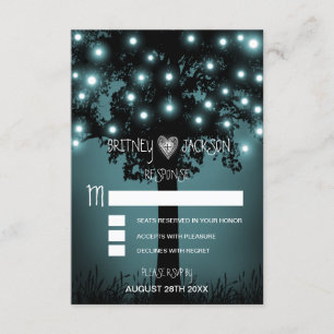 Cartes RSVP de mariage RSVP Enchanted Forest Rusti