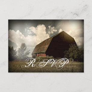Cartes RSVP de Mariage Rustique
