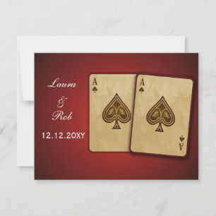 Cartes rsvp de mariage Vegas