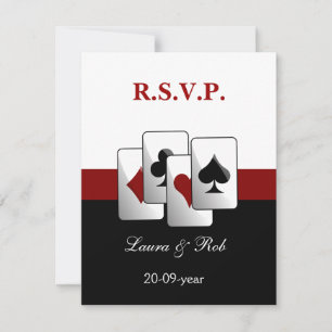Cartes rsvp de mariage Vegas