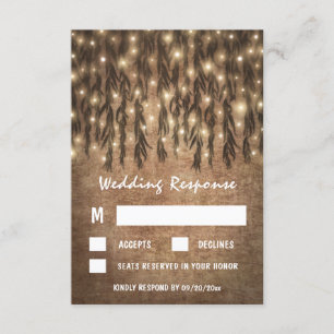 Cartes RSVP de mariage vintage de Willow Tree de p