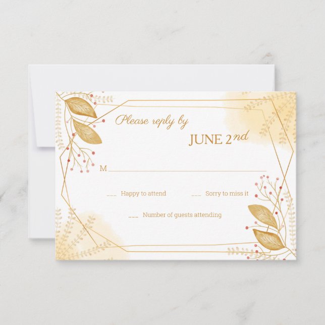 Cartes RSVP de remise sucrée (Devant)