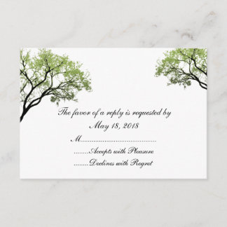 Cartes RSVP des arbres de printemps