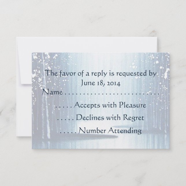 Cartes RSVP d'hiver Egrets (Devant)