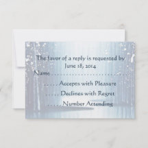 Cartes RSVP d'hiver Egrets