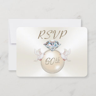 Cartes RSVP Diamond personnalisables avec choix de