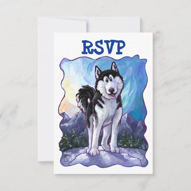 Cartes RSVP du centre Husky Party (Devant)