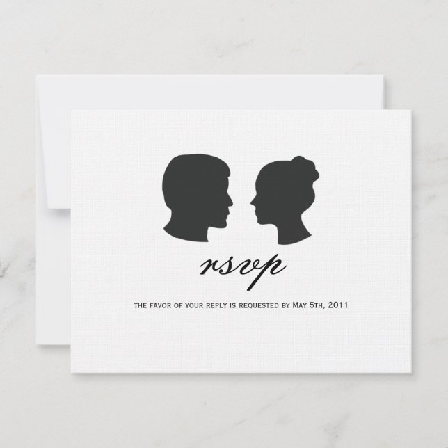Cartes RSVP en deux silhouettes (Devant)