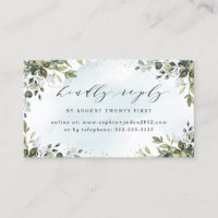 Cartes RSVP en ligne du Mariage Dusty Blue Greener