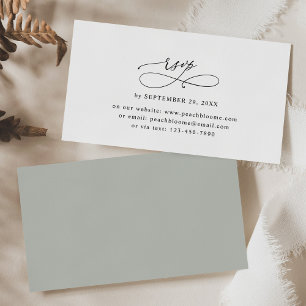 Cartes RSVP en ligne Rustique Sage Minimal Mariage