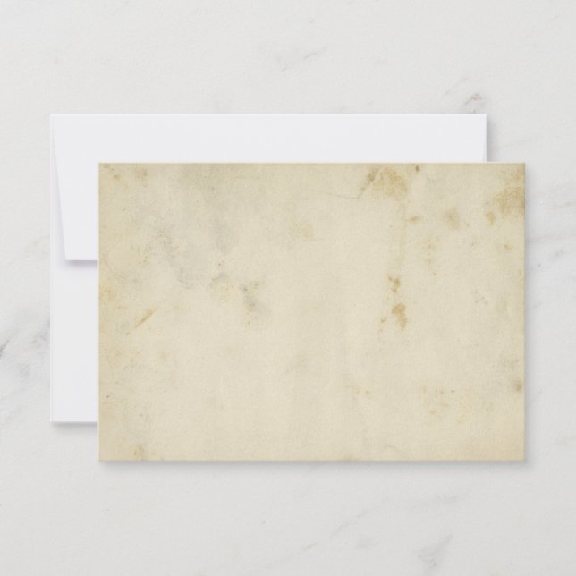 Cartes RSVP en papier vieilli Vierge Antique (Devant)
