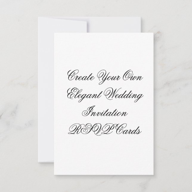 Cartes RSVP Faire-part de mariage Créez votre prop (Devant)
