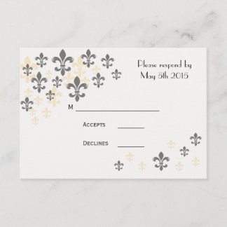 Cartes RSVP Fleur de Lis Cascade