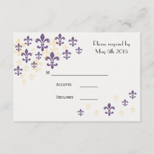 Cartes RSVP Fleur de Lis Cascade