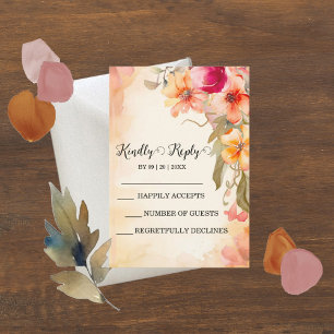 Cartes RSVP Fleurs Automatiques